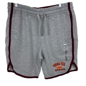 Virginia Tech Hokies Campus Drive NCAA Mens XL‎ Shorts Gray Sweat Drawstring NWT